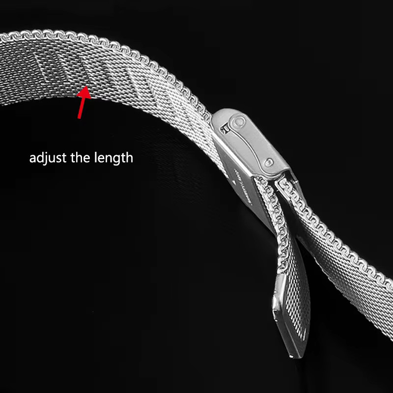 Uhrenarmband Milanaise, Edelstahl, Silber, Unisex - Bild 4