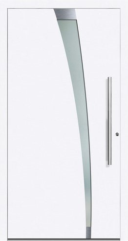 KNOCK Aluminium-Haustür HAVANNA in Weiß mit Glaseinsatz, modern, Rechtsanschlag, Höhe: 210 cm, Breite: 90 cm, Tiefe: 110 cm - Bild 1