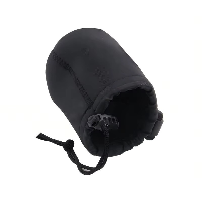 Wasserdichte Kameraobjektivtasche aus Neopren von WYMECT in Schwarz für Canon, Nikon und Sony mit Kordelzug - Bild 1