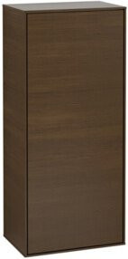 Villeroy & Boch Finion Seitenschrank mit Glastüren in Walnuss matt, B/H/T: 41,8 x 93,6 x 27 cm - Bild 1