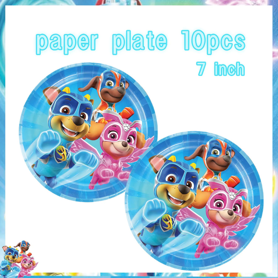 Paw Patrol Geburtstagsparty-Dekoration, Einweggeschirr, Tischdecke, Tasse, Teller, Serviette, Hundegeschenktüte, Zubehör - Bild 2