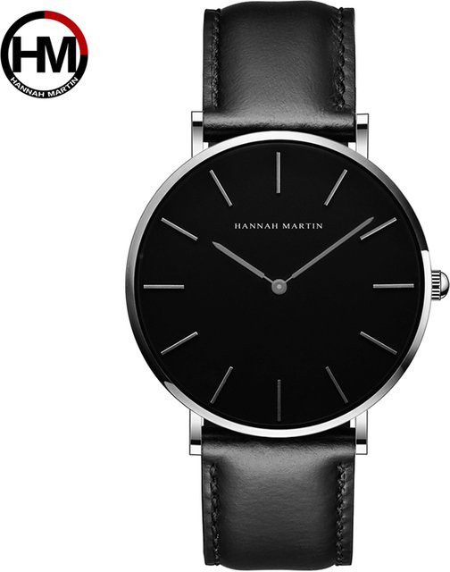 Hannah Martin Armbanduhr, Quarz, Leder, Schwarz, Herren - Bild 1