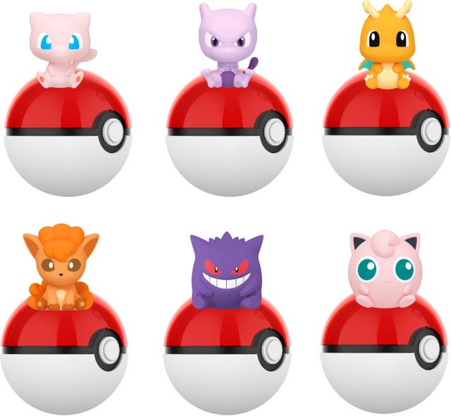 Pokemon Anime Actionfiguren Set mit Mewtwo, Gengar, Jigglypuff und Vulpix in Multicolor als Mini Modell Ornament Spielzeug - Bild 1
