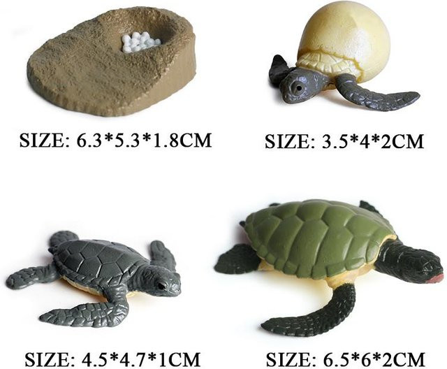 Oenux Meerestiere Lederschildkröte Modellfiguren Meeresleben PVC ab 3-6 Jahren - Bild 1