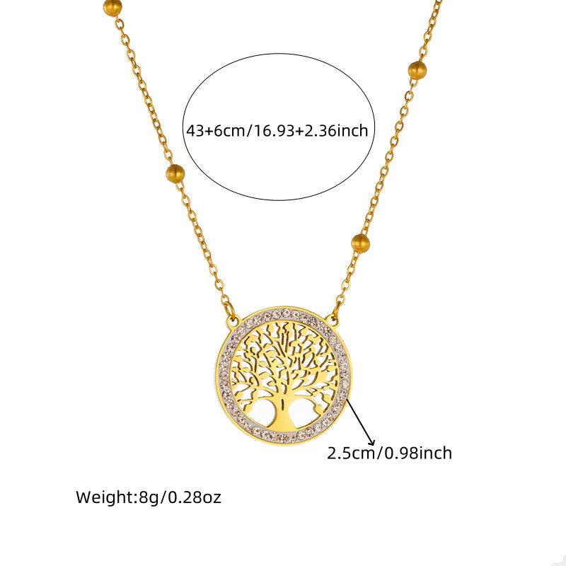 DIEYURO Schmuck-Set, Halskette, Ohrringe, Edelstahl, Gold, Türkis, Damen - Bild 2