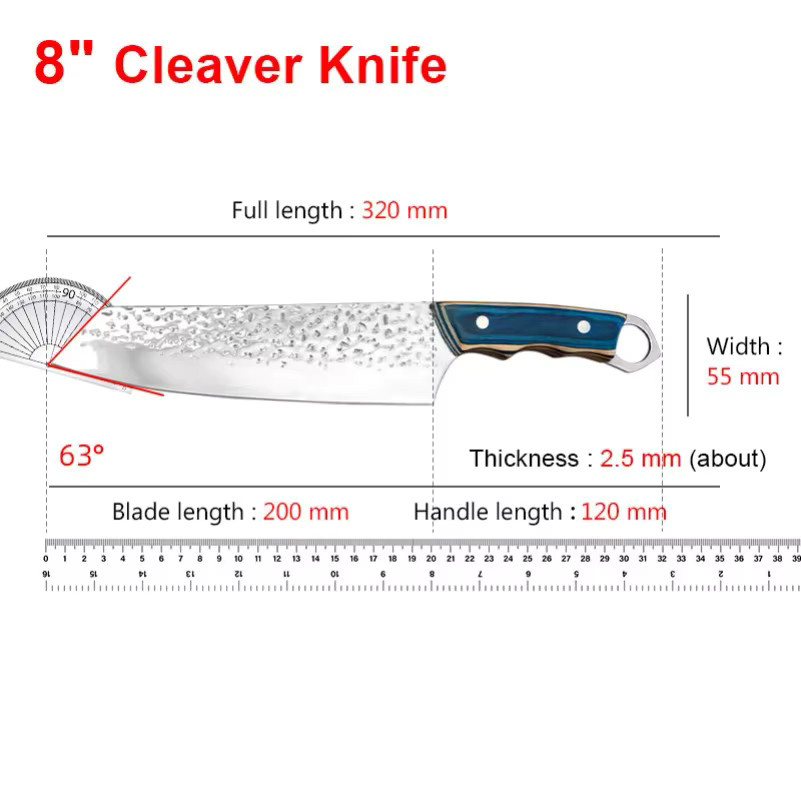 GuanQi Boning Knife aus Edelstahl mit Holzgriff für Fleisch und Gemüse - Bild 6