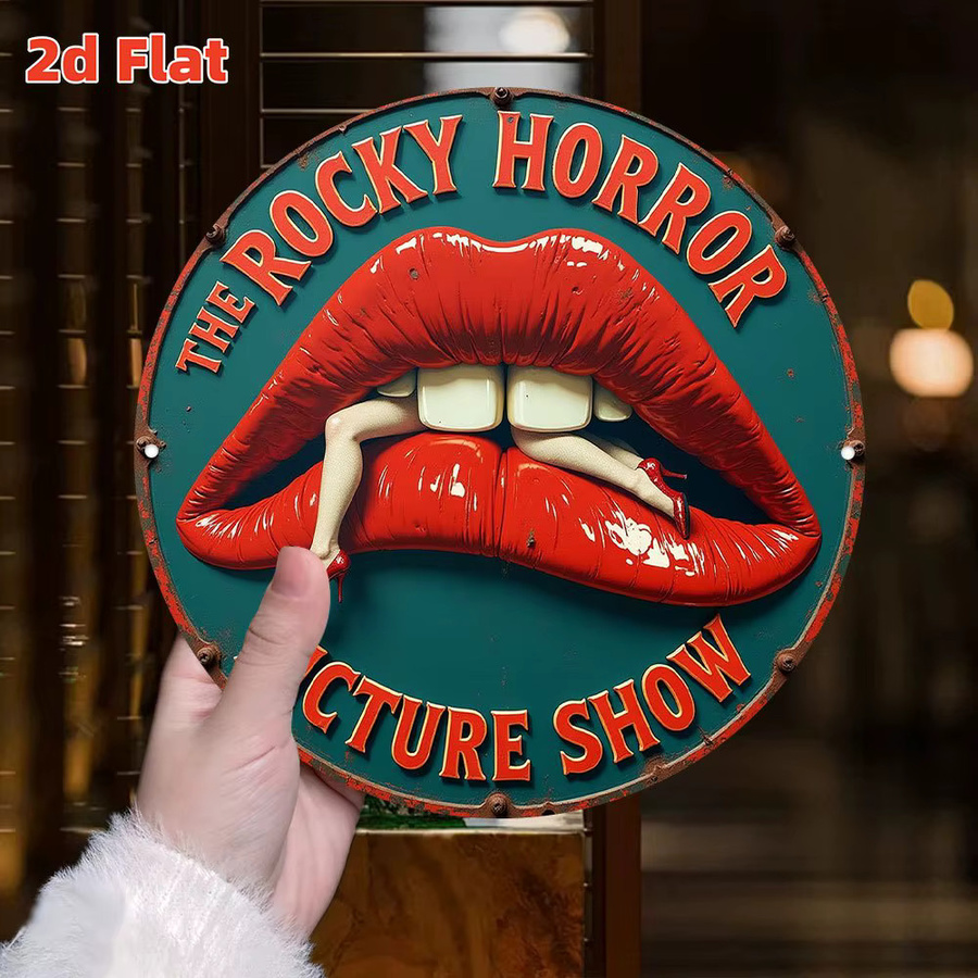 Rundes Metallschild Rocky Horror Picture Show im Vintage-Stil von Potdemiel, Durchmesser: 20 cm, Mehrfarbig - Bild 3