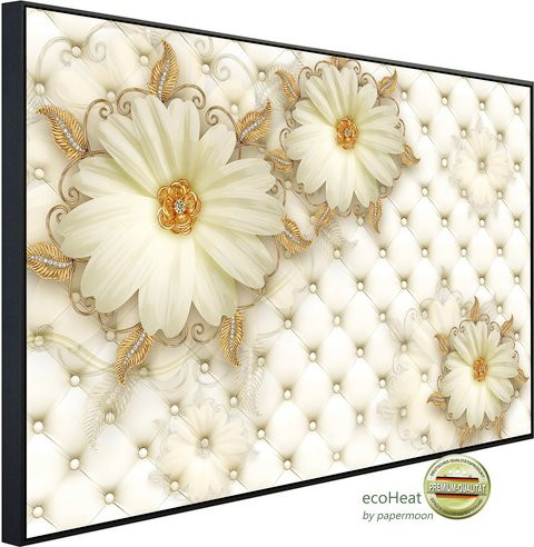 papermoon Infrarotheizung EcoHeat mit Blumenmuster in bunt und Matt-Effekt - Bild 1