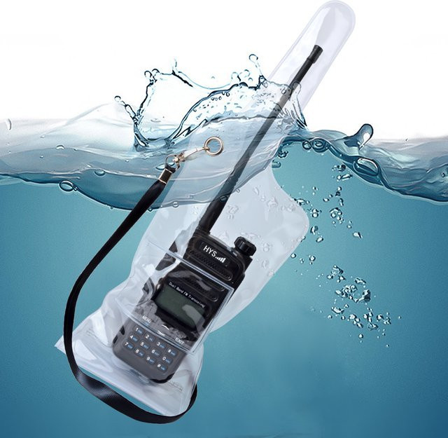 YNIBST Wasserdichte Radiohülle aus Kunststoff als Tragetasche für Walkie-Talkies, Farbe: transparent - Bild 1