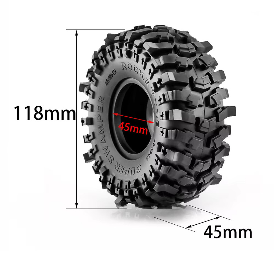 RS Reifen und Felgen, 4-teiliges Set, Metall, Gummi, 118mm - Bild 2