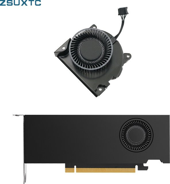 PNY Kühlerlüfter BAPC0420B2UP001 in Schwarz für NVIDIA Quadro RTX A2000 6 GB und 12 GB Grafikkarten - Bild 1