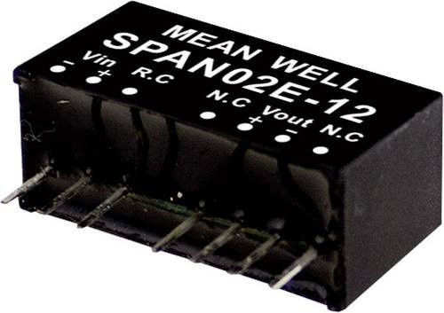 Mean Well SPAN02B-05 DC/DC-Wandlermodul 400mA 2W Schwarz - Bild 1