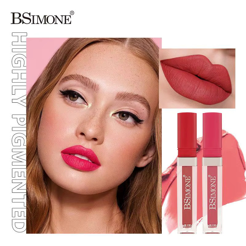 BSIMONE Matte Lip Gloss, flüssiger Lippenstift, rote Farbtöne - Bild 2