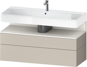 Duravit Waschtischunterschrank Qatego Wandhängend Weiß Matt B: 119 cm, T: 47 cm, H: 59 cm - Bild 1
