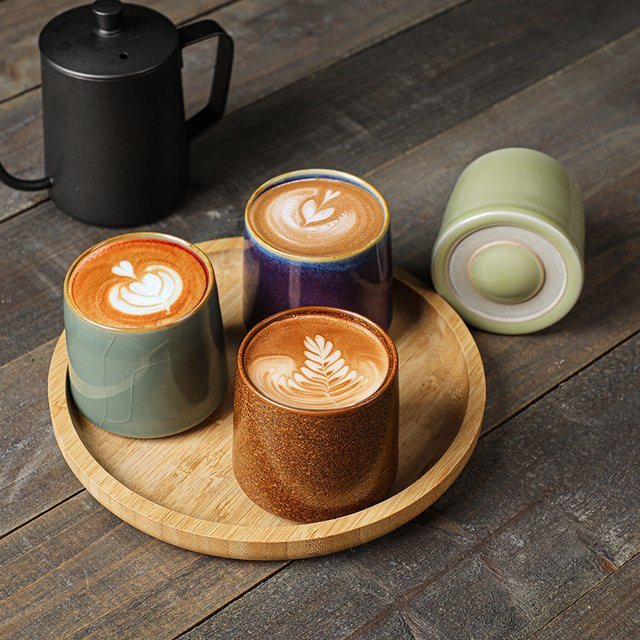 PDQ Keramik Espresso-Tasse mit integriertem Fidget-Spinner als stressabbauendes sensorisches Schreibtisch-Spielzeug - Bild 1