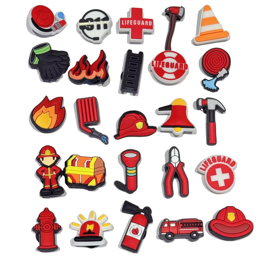 Happye&TiTi Charms, Cartoon Feuerwehrmann, PVC, Kinder - Bild 4