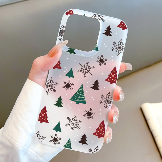 Caynes Silikon Handyhülle mit Schneeflocken-Design für iPhone 11 bis iPhone 17 Pro Max, stoßfeste Softcover, Multicolor - Bild 1