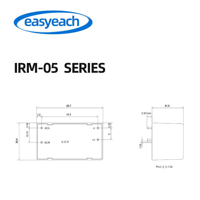 Meanwell IRM-05-Serie DC-Buck-Modul Schaltnetzteil in Schwarz - Bild 1
