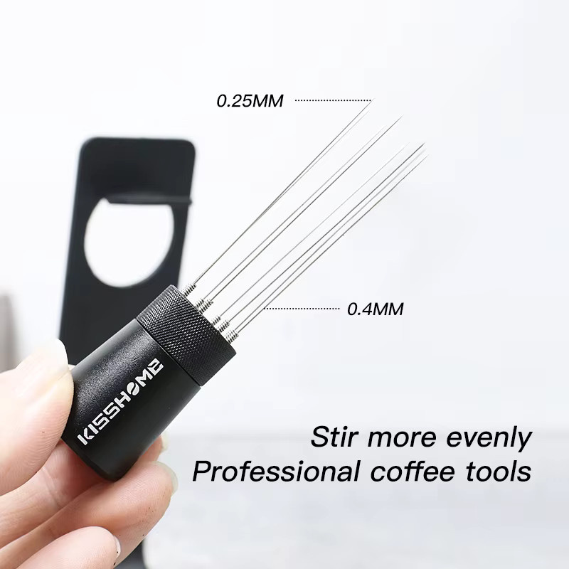 KISSHOME WDT-Tool Magnetischer Espresso-Rührer in Schwarz für Delonghi Breville E61 Siebträger Barista-Zubehör - Bild 3