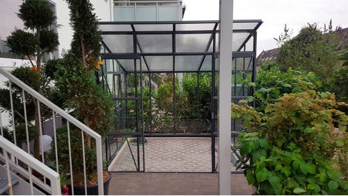 VITAVIA Gewächshaus Freya Plus aus Aluminium in Schwarz, B: 254 cm, H: 246 cm, T: 254 cm - Bild 1