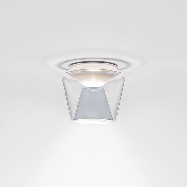 Serien Lighting Annex Ceiling M LED-Deckenleuchte mit klarem Glasschirm und poliertem Reflektor, Durchmesser: 22 cm, Farbe: Transparent/Silber, Warmweiß (3000K) - Bild 1