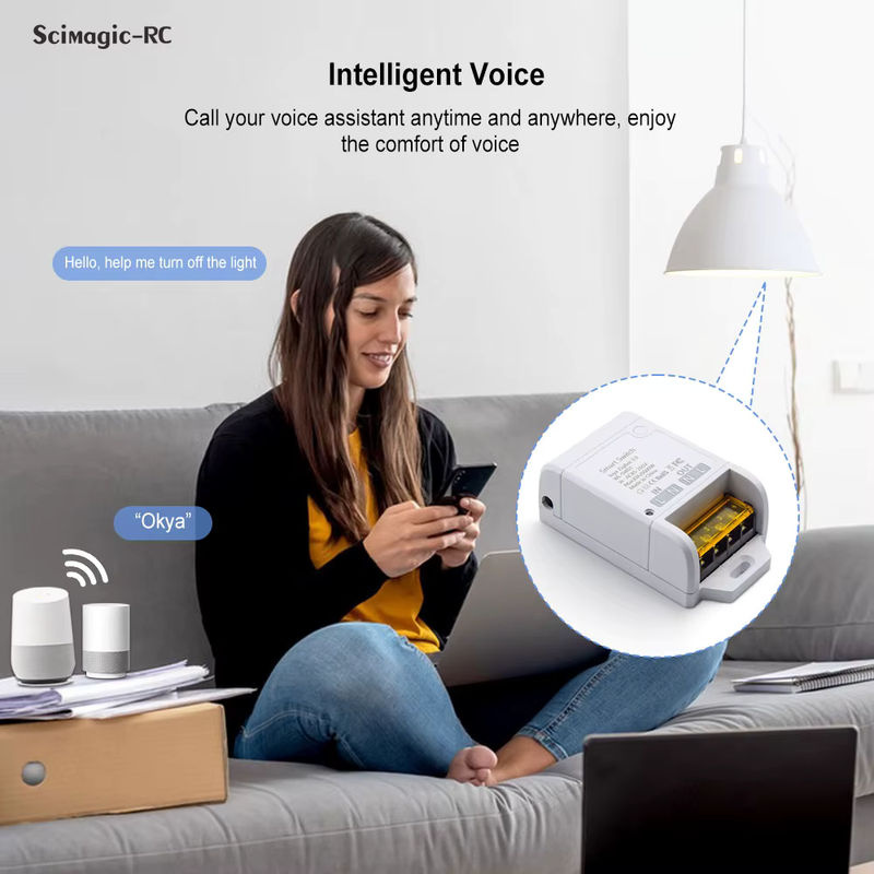 Scimagic-RC Smart Switch Relaismodul in Weiß mit WIFI oder ZIGBEE Unterstützung für Tuya Smartlife App Steuerung bis zu 6600 W oder 4000 W - Bild 5
