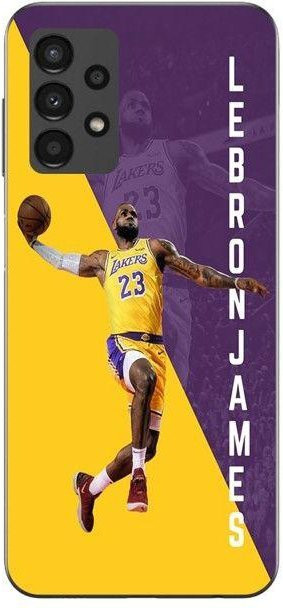 Maniacase Schutzhülle für Samsung Galaxy A13 4G mit LeBron James Lakers Design in Schwarz und Multicolour - Bild 1