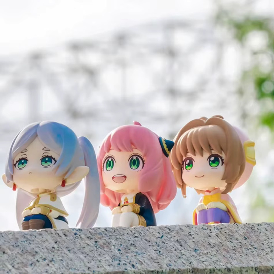 Bandai Frieren, SPY×FAMILY Anya Forger & Cardcaptor Sakura, Anime-Chibi-Sitzfiguren, PVC-Sammelfiguren - Bild 2