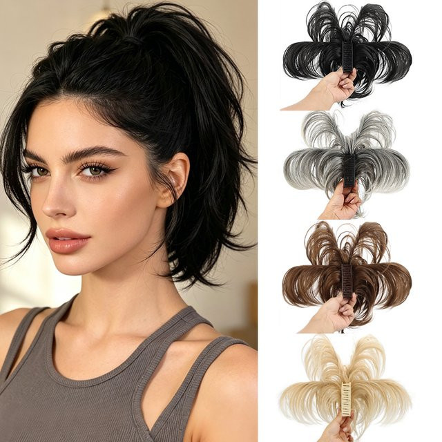 Synthetischer Haarknoten-Pferdeschwanz-Verlängerung mit Clip-in-System, Damen - Bild 1