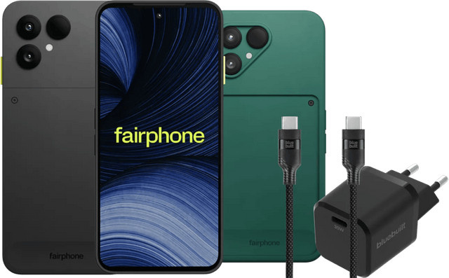 Fairphone 6+ Smartphone 256GB Schwarz 5G mit Zubehörset - Bild 1