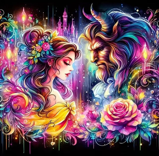 Disney Diamantmalerei Set 5D DIY Diamantstickerei in Multicolour, B/B/H: 50 x 50 x 1 cm - Bild 1