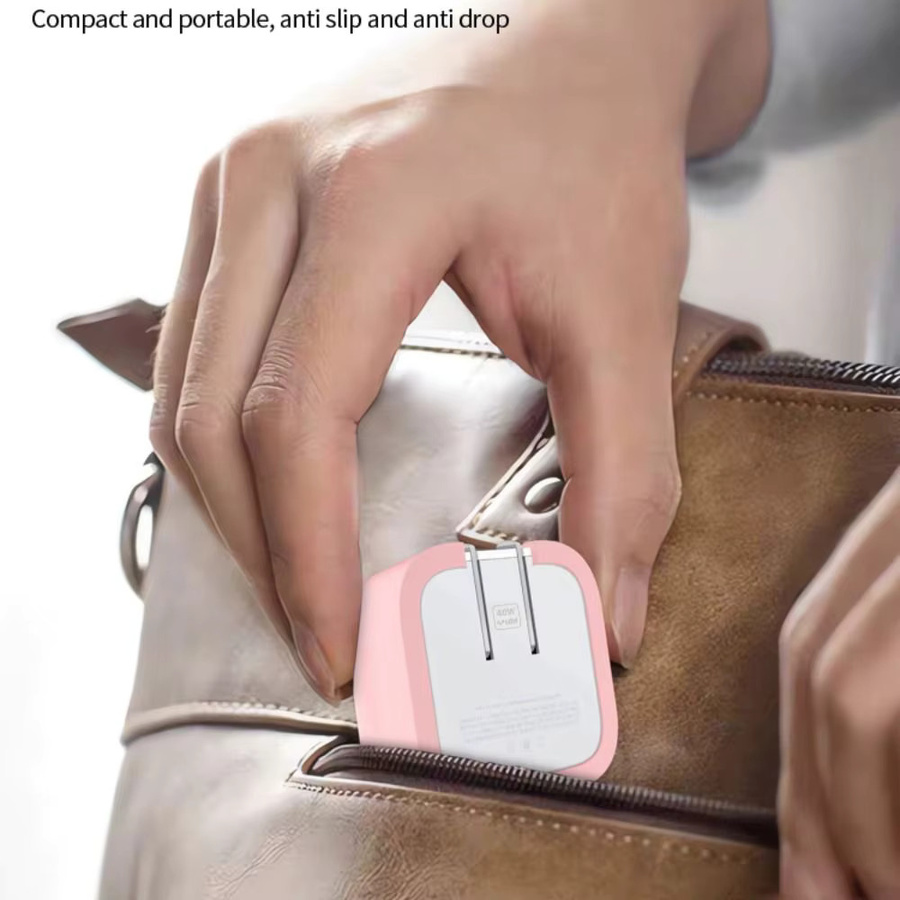 Apple USB-C Silikon Ladeadapter-Hülle Anti-Fall und rutschfest in Schwarz für 40 W Ladegeräte - Bild 4