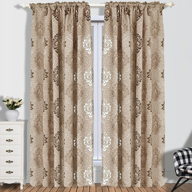 CENTURyMiG Spitzenvorhang mit Blumenmuster in Beige, transparent - Bild 1