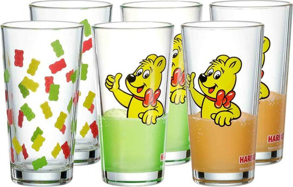 Ritzenhoff & Breker Haribo Trinkgläser Set, 6er Set, transparent multicolour, 380 ml