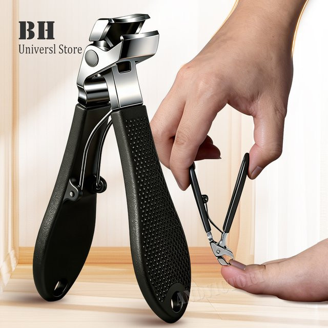 Andvictory Nagelknipser, abgewinkelter Kopf, schwarz, Unisex - Bild 1