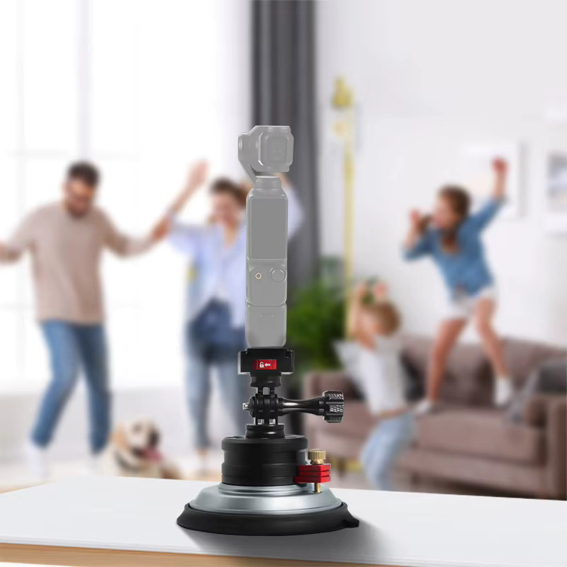 XT-XINTE Vakuum-Saugnapf-Autotelefonhalter in Schwarz mit magnetischer Quick-Release-Basis für GoPro, Insta360 OSMO 360 und Action 5 Pocket 3 - Bild 2