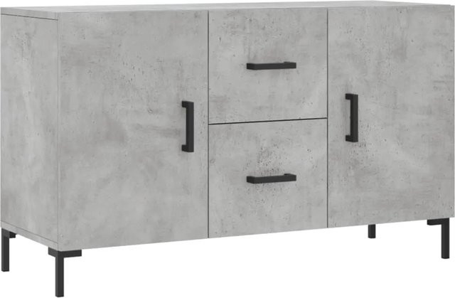 vidaXL Sideboard modern in Betongrau aus Holzwerkstoff und Metall, B/T/H: 100 x 36 x 60 cm - Bild 1