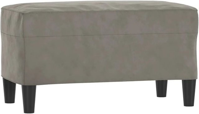 vidaXL Sitzbank aus Samt in Hellgrau, B/T/H: 70 x 35 x 41 cm - Bild 1
