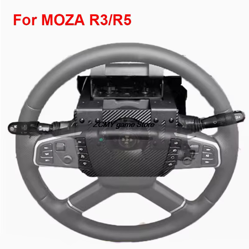 Moza Lenkrad Blinker Licht Wischer Schalter Adapter mit Schlüssel Start für Moza R3 und R5 Racing Simulator in Schwarz - Bild 2
