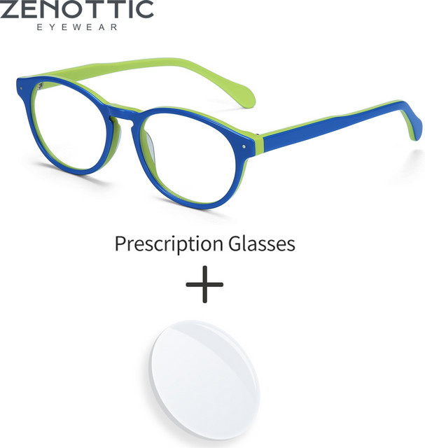 ZENOTTIC Korrektionsbrille Kinder, Oval, Acetat, Vollrand - Bild 1