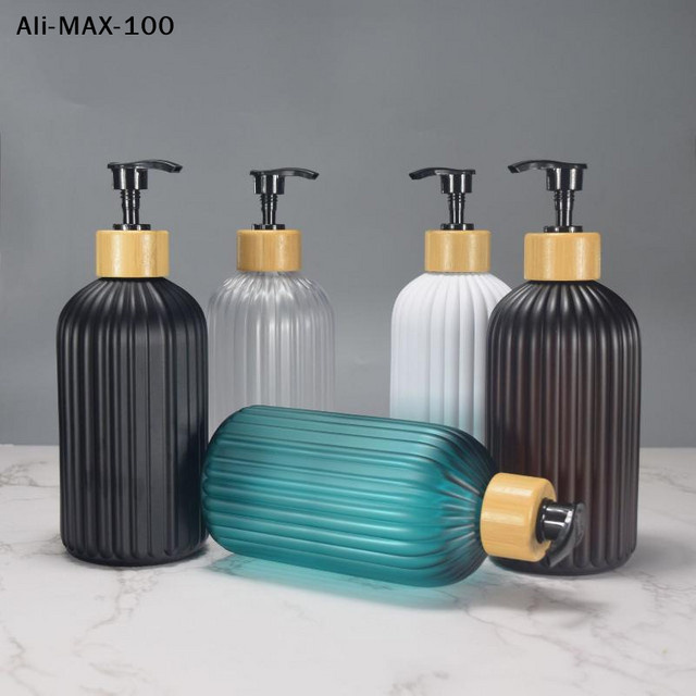 AyS Seifenspender für Badezimmer und Küche, Schwarz, 500 ml, nachfüllbare Seifenflasche mit Pumpe - Bild 1