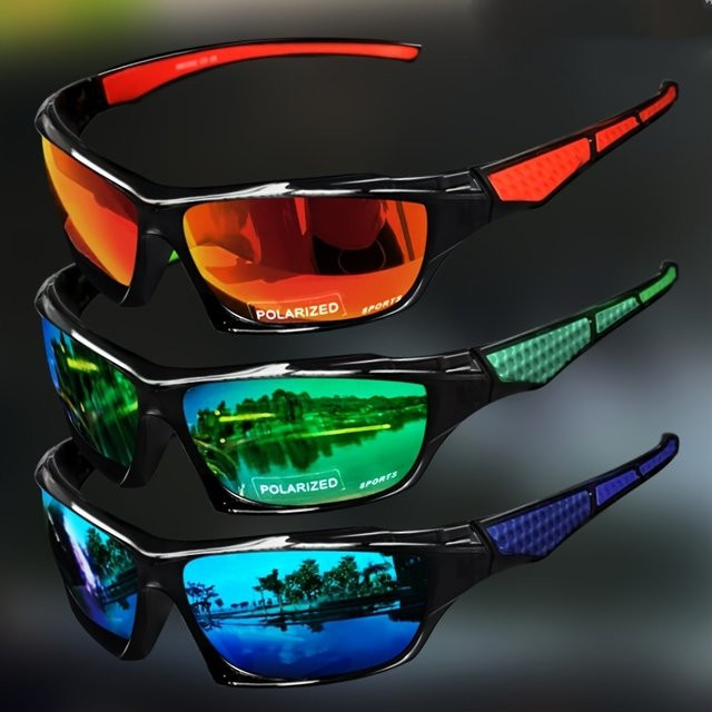 VEGUEROS Sportsonnenbrille, polarisiert, Vollrand, Herren, Kunststoff - Bild 1