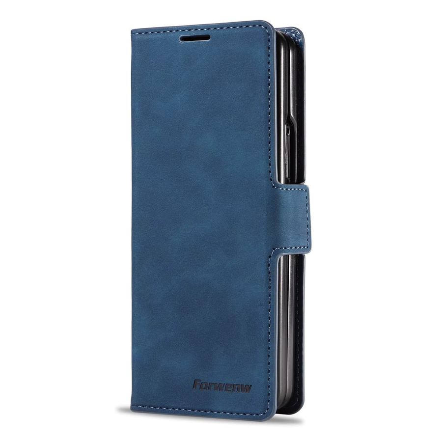 Retro Leder Handyhülle mit Kartenfach und Magnetverschluss für Samsung Galaxy Z Fold 7 6 5 4 3 in Schwarz - Bild 2