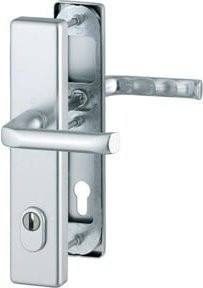 Hoppe Schutzgarnitur London 113/2222ZA/2210 in Silber aus Aluminium und Stahl mit 92mm Lochmaß und 67-72mm Bautiefe - Bild 1