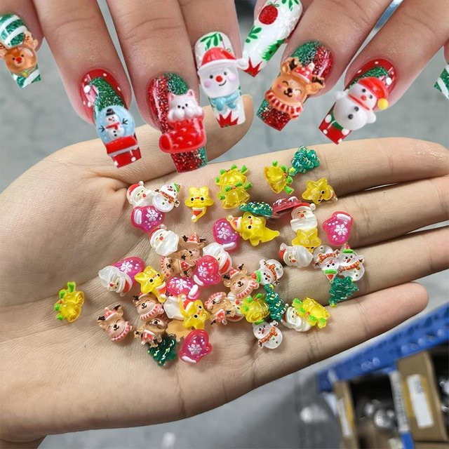 MAFANAILS Nagel-Charms 3D Weihnachts-Design, Glänzend, 30/50 Stück - Bild 1