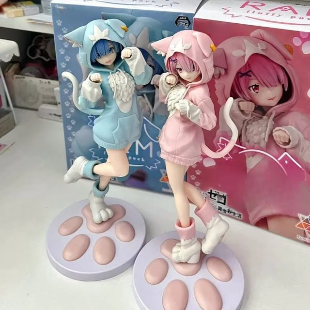 Bandai Anime Figur Re:Zero Kara Hajimeru Isekai Seikatsu Rem und Ram aus PVC, Multicolor, Höhe: 22 cm - Bild 1