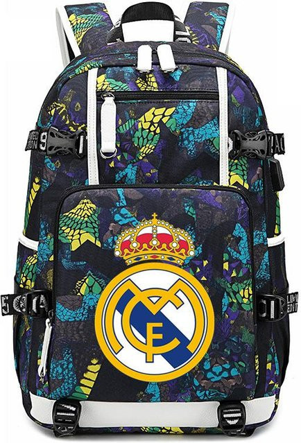 3-teiliges Schulrucksack-Set für Schüler aus Oxford-Stoff in Multicolour mit Schultasche, Schultergurt und Federmäppchen - Bild 1