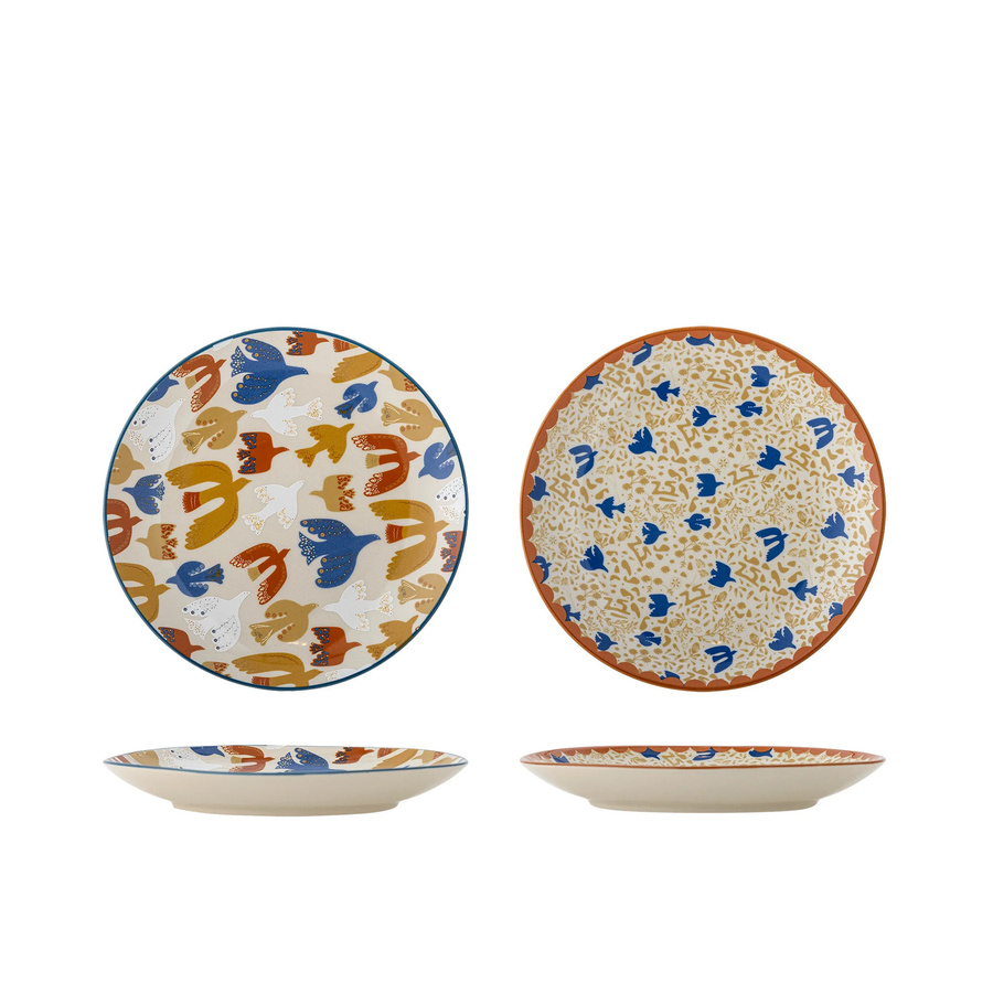 Bloomingville Teller aus Steingut Anniversary Ø 20 cm – 2er-Set - Bild 1