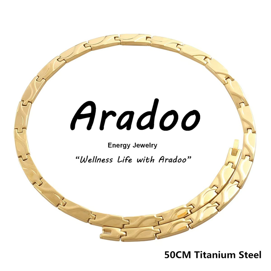 Aradoo Halskette Edelstahl, Gold, Herren - Bild 2