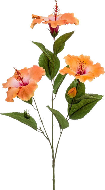 Künstlicher Hibiskus Zweig Aplanta Marin Höhe: 82 cm - Bild 1